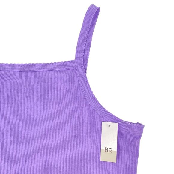 BP NORDSTROM NWT Purple Picot Trim Micro Ribbed Thong Bodysuit Plus Size 1X - Picture 5 of 10